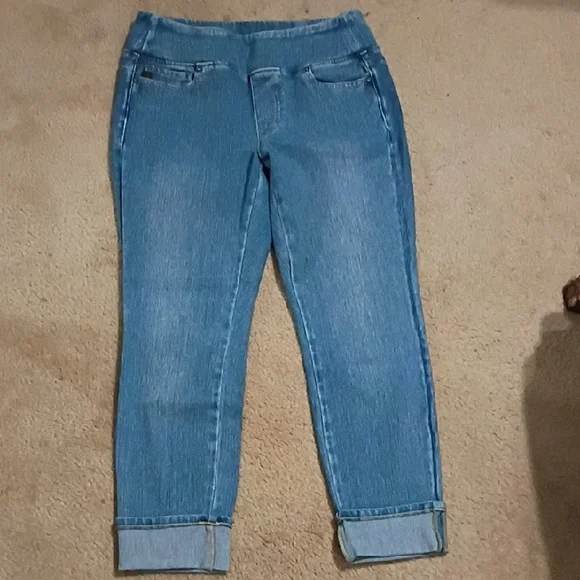 Belle Kim Gravel Light Blue Ankle Jeans Women Size 4P - Picture 1 of 12